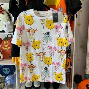 Loungefly Disney Winnie the Pooh Gang Balloon AOP Unisex Tee